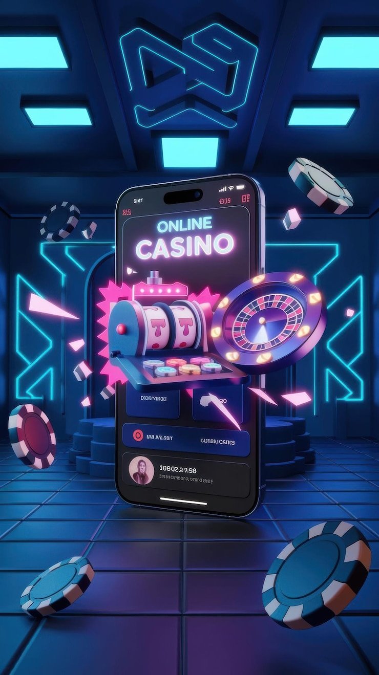 Antarmuka aplikasi mobile botania menampilkan meja dealer langsung dengan layar penuh dan navigasi bottom